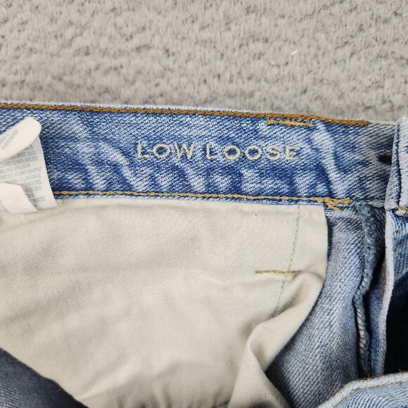 American Eagle Jeans Mens Size 31x32 Low Loose Baggy Straight Light Wash Denim - Picture 9 of 10